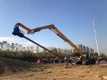 Yellow Long Boom Mounted 3200rpm Vibrating Pile Driver Low Noise