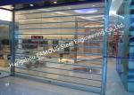 Luxury Transparent Crystal Roller Shutter Door With Aluminum Pipe Acrylic Glass