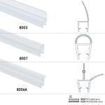 PVC Transparent Glass Shower Door Seal Strip H Shape Bathroom Water Retaining