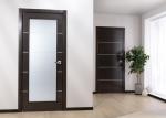 Custom Solid Wood Panel Interior Doors , Modern Style Fireproof Wooden Doors