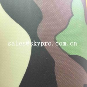 Wholesale Thin 0.5mm Thick PVC Coated Fabric Plastic Sheet Camouflage 210T Polyester Printed Fabrics from china suppliers