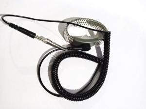Wholesale Metal Stainless Steel ESD Wrist Strap Black Static Dissipative 1.8m 2.4m 3.6m Cord Length from china suppliers