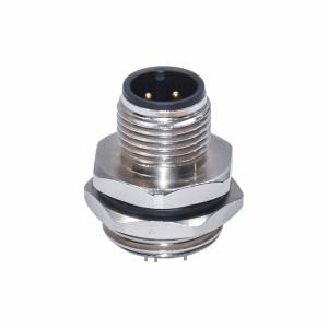 Wholesale M12 CuZn AWG24 Welded Flange Male Connector 3 PIN 4A PA from china suppliers