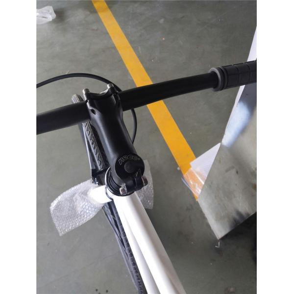Sleek white frame adult 700C single speed bicycle fixed gear bikes with coaster brake