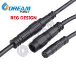 IP66 M12 Ebike 2pin 4pin 9pin 2 4 9 Pin Motor Waterproof Cable Connector E Bike