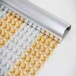 Aluminum 1.5mm Chain Link Fly Screen Curtains Standard Door 900 X 2100mm