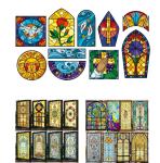 Flower Custom Art Glass Window For Lamp Lighting Church Home Wall Decor