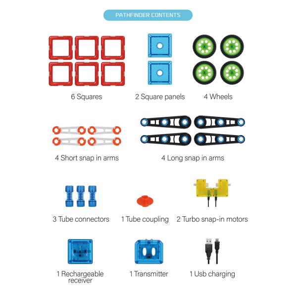 Wholesaler Magnetic Building Blocks Car Pathfinder Assembly Kit 3D Creative OEM