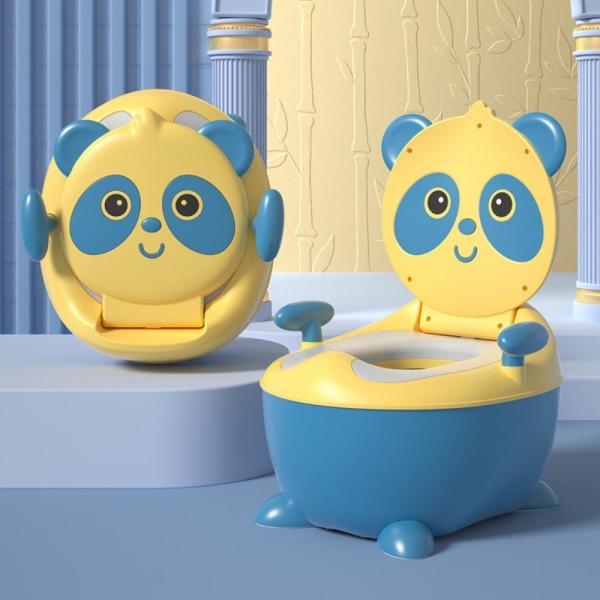 Adorable Panda Shape Blue Yellow Cartoon Baby Training Potty with EN71
