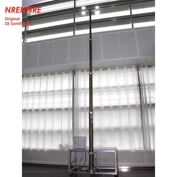 4.6m portable pneumatic telescopic mast light tower-inside wires-4x60W LED