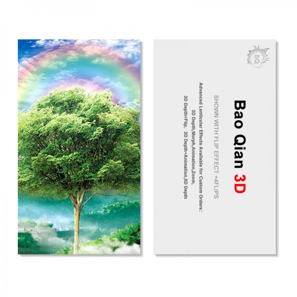 3D Lenticular Card PET / PP Printing With 3D Flip Changing Effect