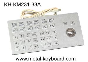 Wholesale Metal Panel Mount Self-service Kiosk Keyboard with Rugged Trackball from china suppliers