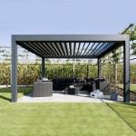 Outdoor Patio Leisure Hardtop Aluminium Pergola With Louvered Roof