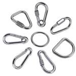 Stainless Steel 304 Metal Spring Hooks Polished Steel Zinc Plated Pear Shaped