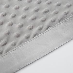 Baby Soft Minky Dot Blanket Grey 40*30 Inches Multifunctional Blanket With Silky Satin Backing