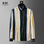 Solid Color Chinese Collar Men's Dress Shirts in Cotton for Dressy and Casual