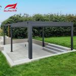 Outdoor Garden Motorized Aluminium Pergola With Aluminium Alloy 6063 Drainage