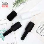 9ml Round Empty Glass Uv Gel Nail Polish Bottle Matte Black With Brush Cap