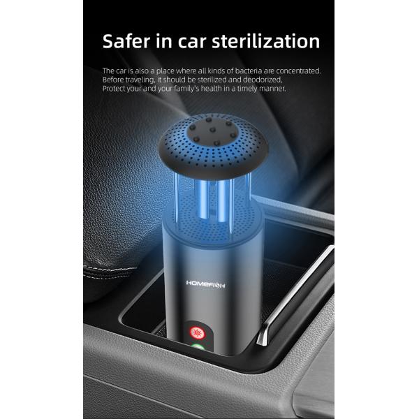 Homefish ODM Smart Car Air Purifier Car Purificatore Purificador De Aire Ozono Auto Air Disinfection Multifunctional Ionizer