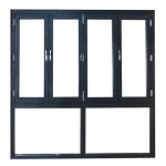 Custom Size Thermal Break Aluminum Casement Glass Windows For Hanging Curtain