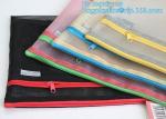 Colorful nylon zipper file folder bag with your own logo, zipper lock file bag,