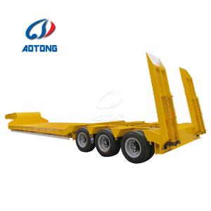 Wholesale 40t-120t Low Bed semi trailers with Mechanical/Hydraulic ladder and Mechanical Suspension from china suppliers