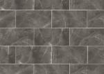 Dark Grey Gloss Glazed Porcelain Floor Tile With Strong Stone Texture