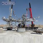 Modern large-scale outdoor casting of stainless steel sculpture of the Heavenly