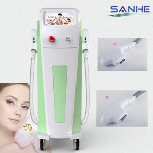 Wholesale 2016 high tech double handles IPL+SHR hair removal beauty machine with CE approved from china suppliers