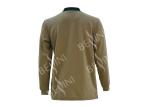 Men'S 100% Polyester Custom Work Shirts Khaki Color American Size / Design