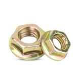 Polished Finish Flange Nut DIN6923 with Gasket Serrated Nut Anti Slip White