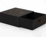 Custom Logo Black Rigid Cardboard Sliding Drawer Style Gift Packaging Paper Box