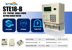 Wholesale Single Phase Prepaid Electricity Meter IP45 Anti-Tamper For Remote Power Management from china suppliers