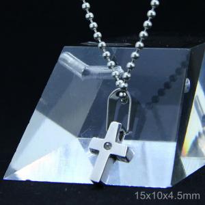 Wholesale Trendy Stainless Steel CZ Crystal Stones Inlay Cross Plus Symbol Necklace Pendant LDC01 from china suppliers