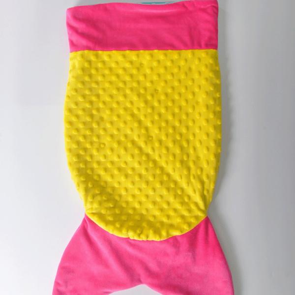 Wearable Cozy Animal Tail Blanket Soft Minky Dot Mermaid Tail Blanket For Kids