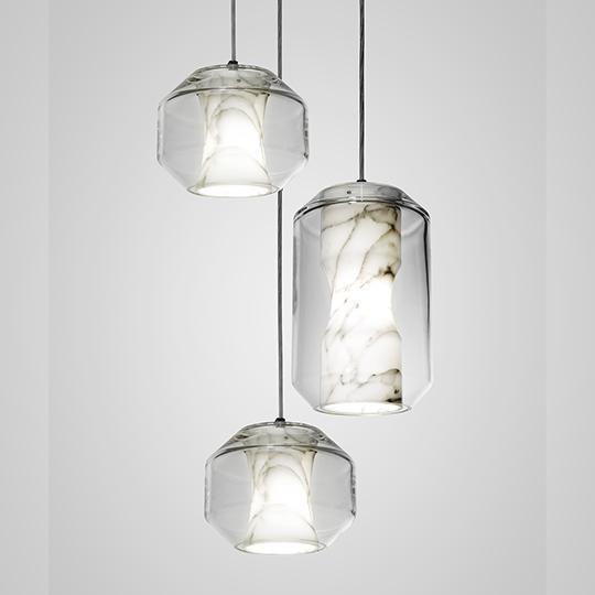 Quality Hand Blown Glass Pendant Lights Art Deco E27 Lamp Holder For Kitchen for sale
