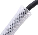White PET Expandable Braided Cable Sleeving For Vacuum Cleaner
