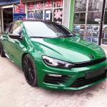 Weatherproof PPF Coating For Car , Practical Metallic Green Vinyl Wrap