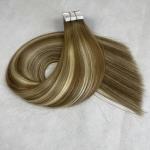 Natural Remy brown Tape In 99J Hair Extensions Invisible Injected