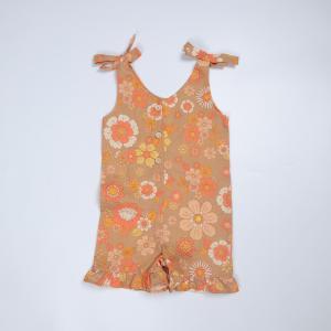 Wholesale 100% Linen Fabric New Born Rompers With Full Print For Baby Jumpsuit from china suppliers