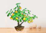 LED Chinese Simulation Bonsai Resin Ornaments Decorative Lamp Peach Blossom