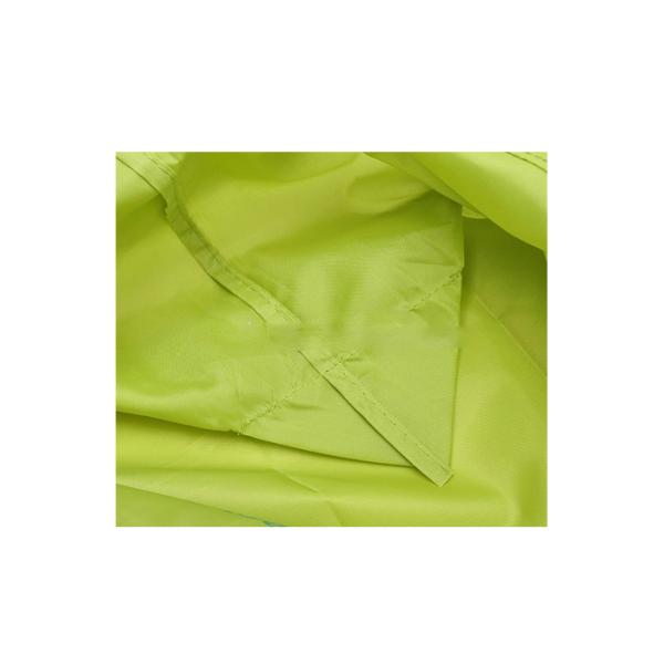 Green Nylon Foldable Tote Bag That Folds Into Pouch Pattern