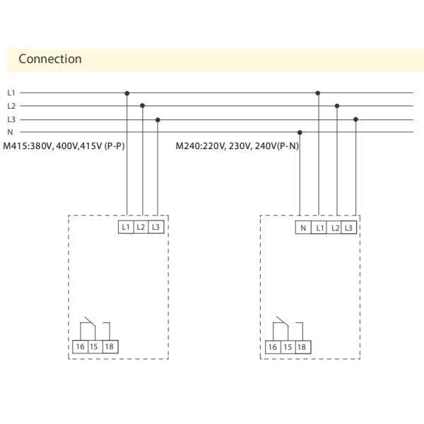 DV2-3SM240 LCD Phase Loss Phase Reversal Phase Asymmetry Voltage Protecter with Neutral