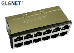 Wholesale EMI Gasket Light Pipes10G RJ45 Connector Gigabit Ethernet Jack Through Hole from china suppliers