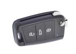 Black Volkswagen Golf Flip Key 5G0 959 753 BA 3 Button 433 Mhz ID 48