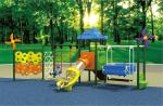 children game climbing playground, plastic outdoor slide with swing