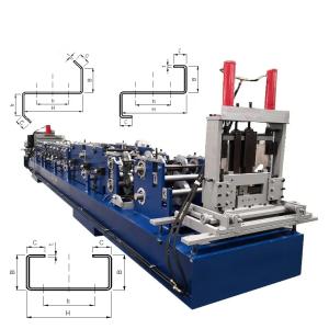 Wholesale Automatic C Z Shaped Steel Cold Roll Forming Machine Forming Speed 10-22m/Min from china suppliers