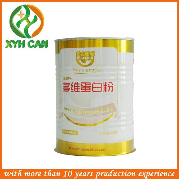Recycle Metal Tin Can Safety Round Tin Box For Canning Customized Size