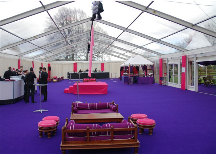 Clear PVC Fabric Marquee Tents With Aluminium Frame For Business Service