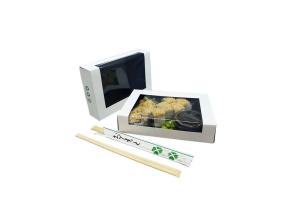 Wholesale Customized Logo Ivory Paper Sushi Box Take Away 350gsm With Clear Window from china suppliers